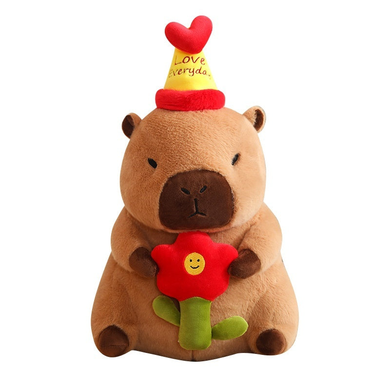 Hat Capybara Doll Plush Toys Cute Birthday Gift